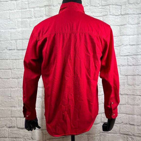 Vtg Hollywood Video Uniform Work Shirt Unisex Small Embroidered Red Long Sleeve - Picture 6 of 12